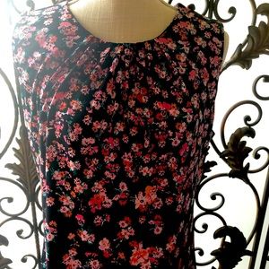 Calvin Klein Blouse black with pink flowers